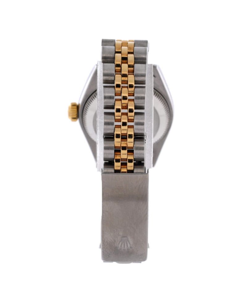 Oyster Perpetual Datejust Automatic Watch in Stainless Steel and Gold with Diamond Markers 26mm
