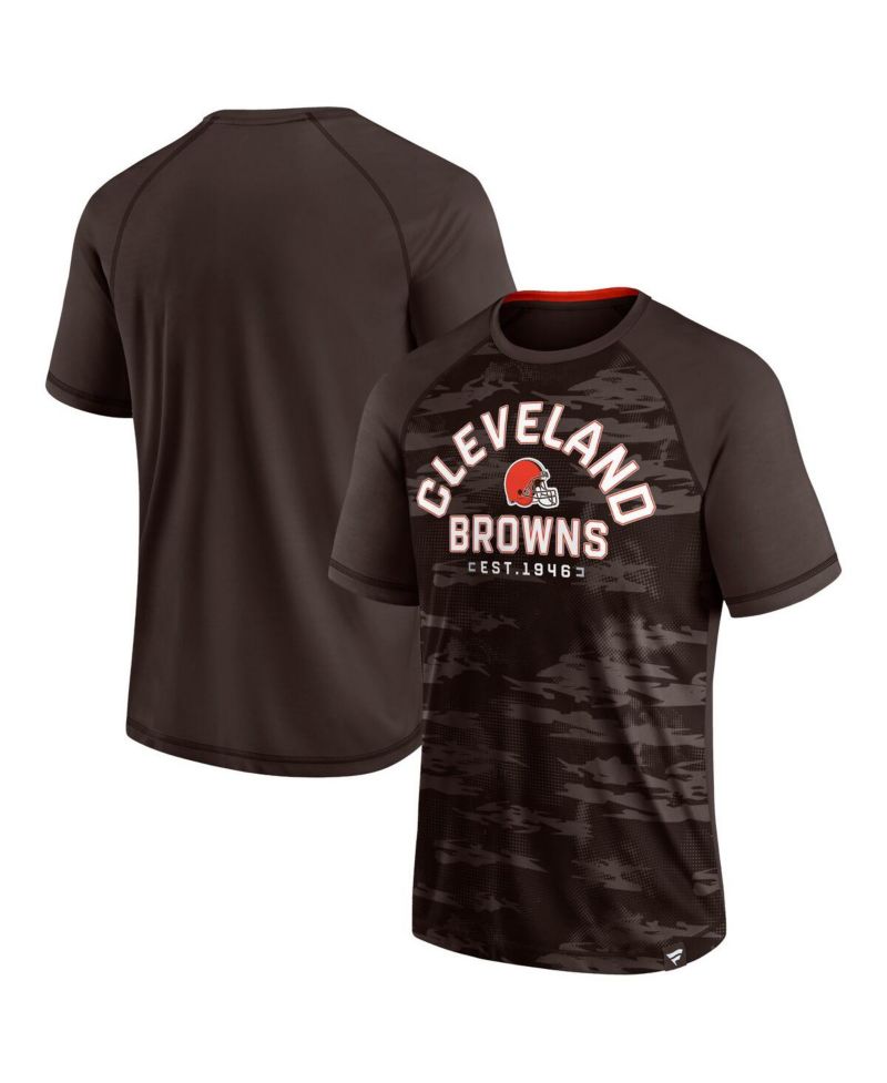 Men's Brown Cleveland Browns Hail Mary Raglan T-Shirt