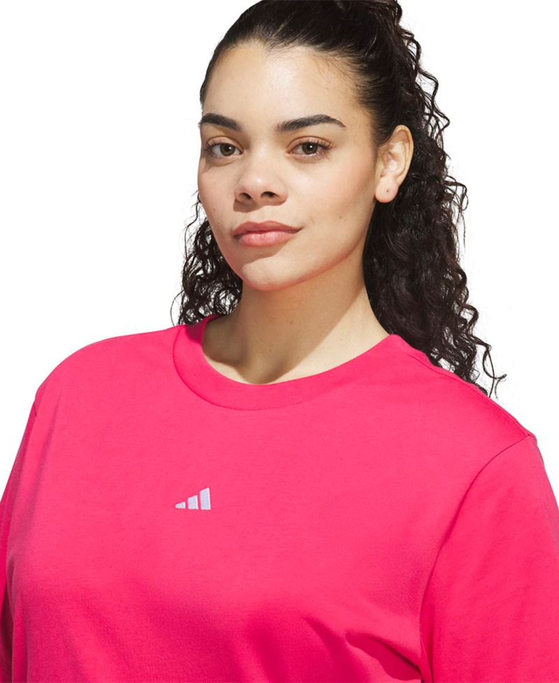 Plus Size Short-Sleeve Cotton Crewneck Logo T-Shirt