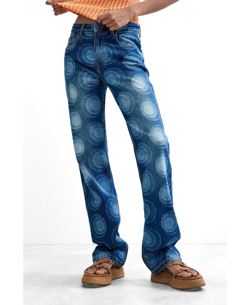Women's Printed Denim Drousers