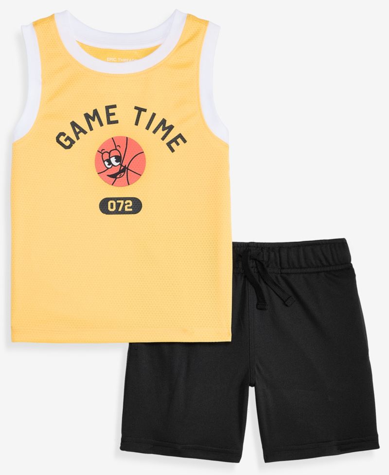 Toddler Boys 2-Piece Mesh Basketball Set