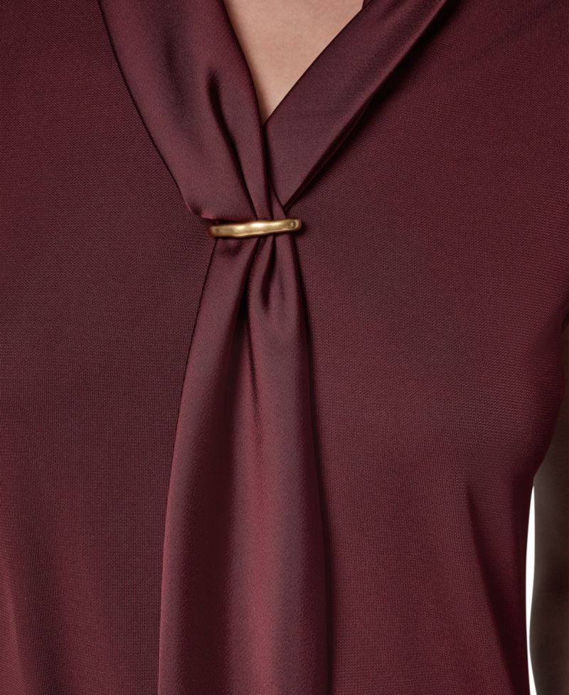 Women's Sleeveless Tie-Neck Blouse