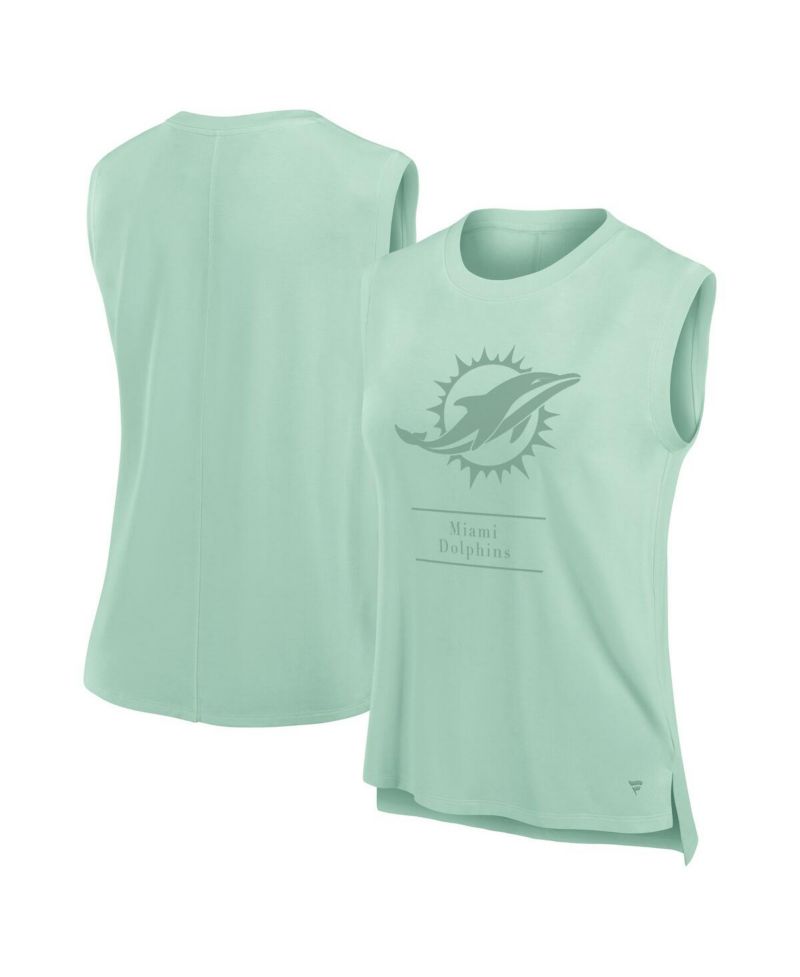 Women's Mint Miami Dolphins Studio Embrace Tank Top