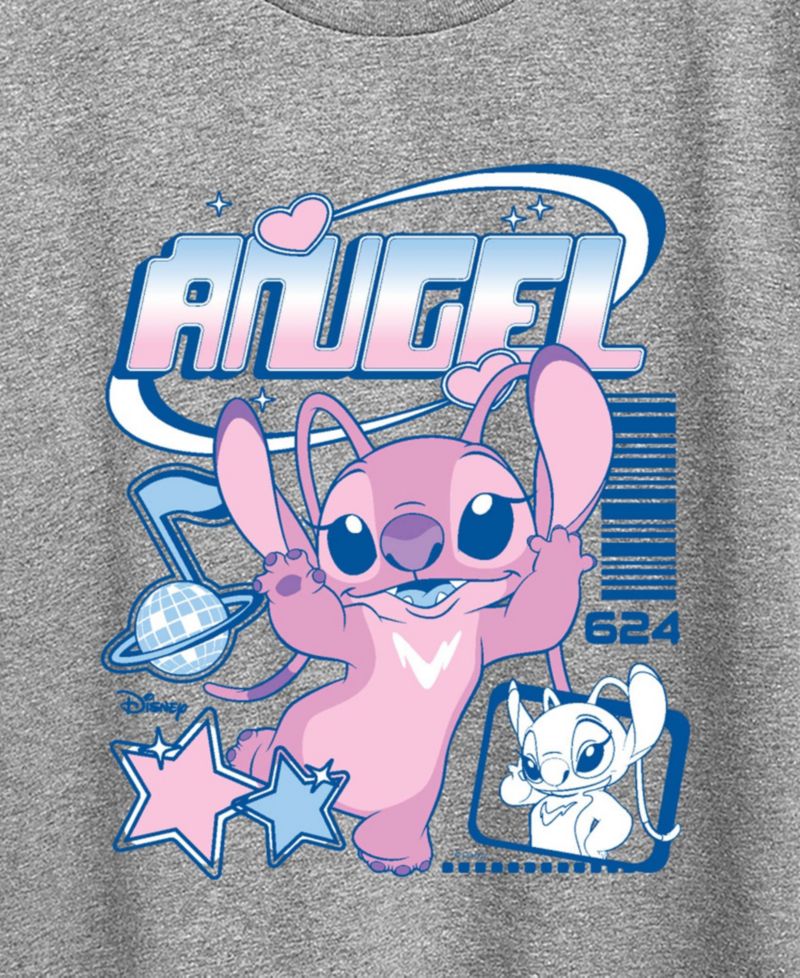 Plus Size Lilo Stitch Angel Y2k Popstar Short-Sleeve Graphic T-Shirt