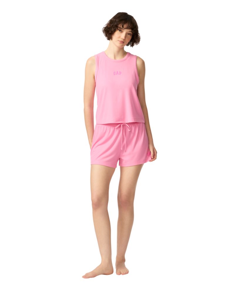 Women's Ribbed Tank Top and Pull-On Shorts, 2-Piece Set