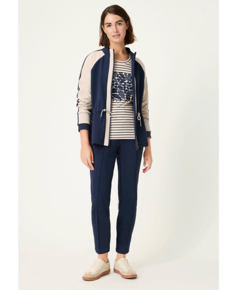 Women's Stripe & Placement Print T-Shirt