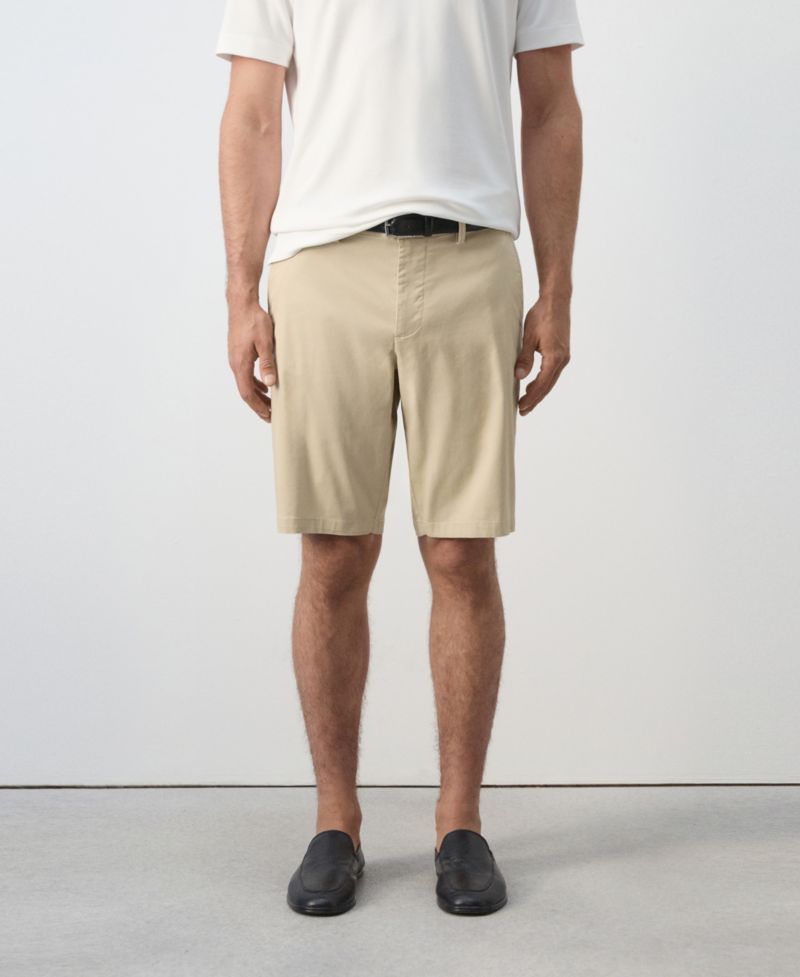 Men's Slim-Fit Chino Cotton 10.12" Bermuda Shorts