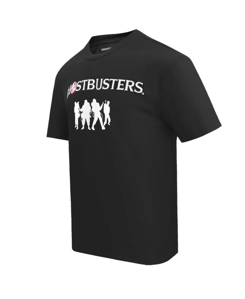 Men's and Women's Black Ghostbusters Afraid of No Ghosts Dropped Shoulder T-Shirt