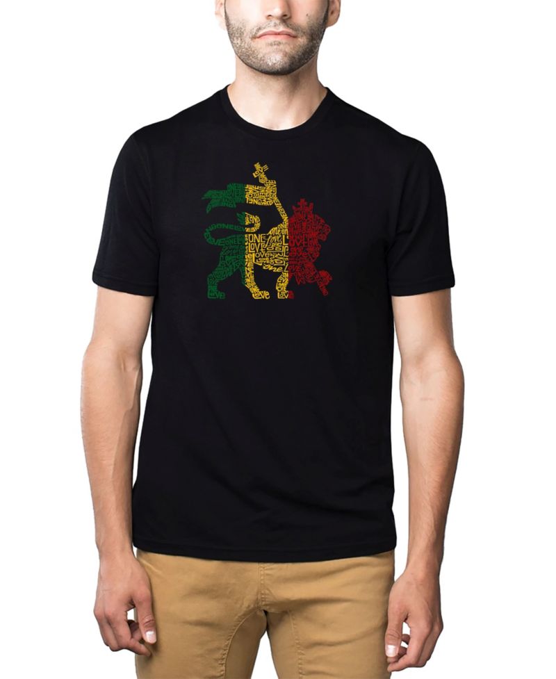 Men's Cotton/Poly Blend Word Art T-Shirt - One Love