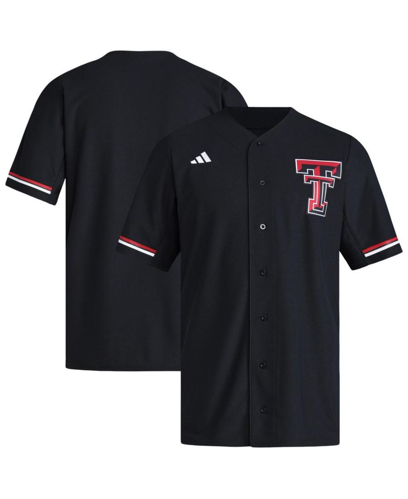Men's Black Texas Tech Red Raiders Replica Baseball Jersey