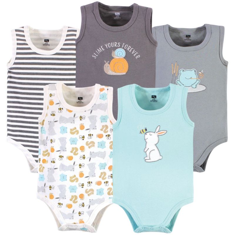 Baby Boys Hudson Unisex 5Pk Sleeveless Bodysuits