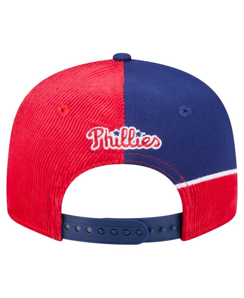Men's Red/Royal Philadelphia Phillies Retro Split Corduroy Snapback Hat
