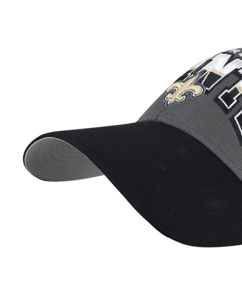 Men's '47 Charcoal New Orleans Saints Split Block MVP Adjustable Hat