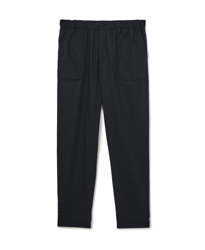 Men's Snap Flat-Front Tapered Stretch Cotton-Blend Pants