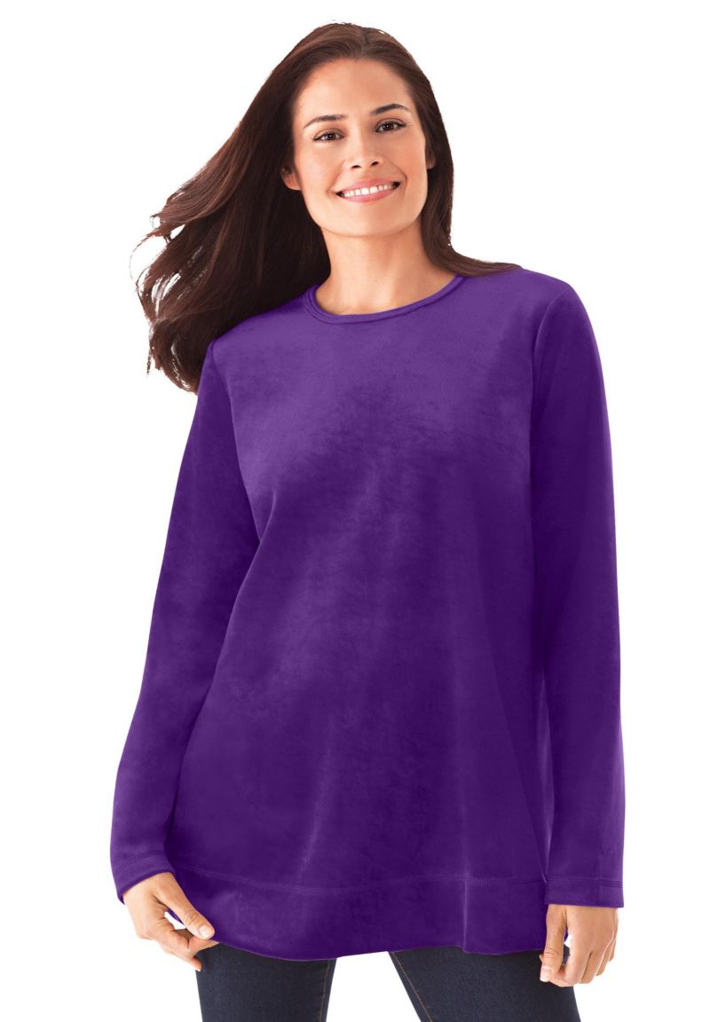 Women's Within Plush Velour Tunic Sweatshirt