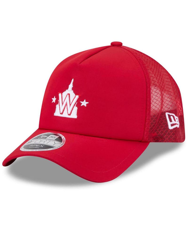 Men's Red Washington Nationals 2026 Batting Practice Alternate Apex 9FORTY Adjustable Hat