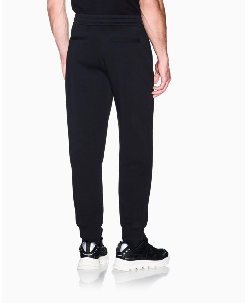 Men's Black And Gold Bonded Cotton Jogger