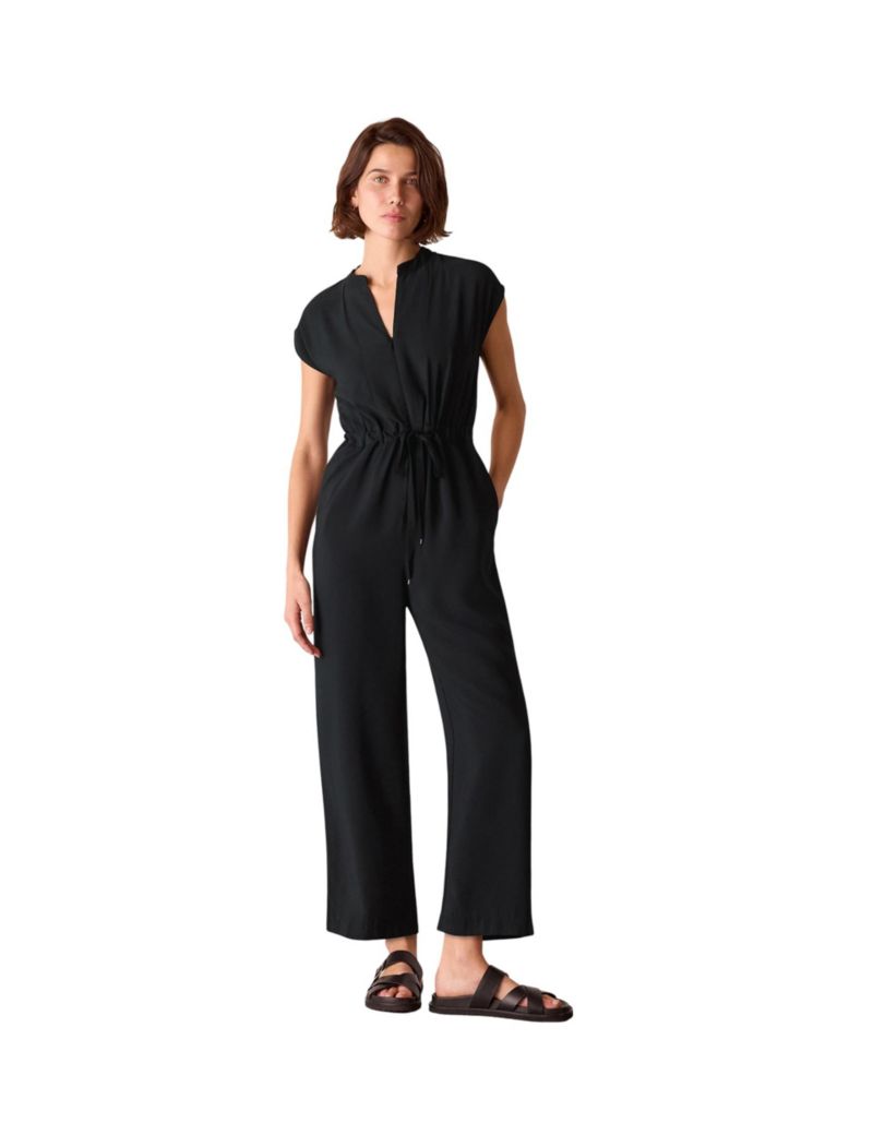 Women's Sleeveless Drawstring Jumpsuit