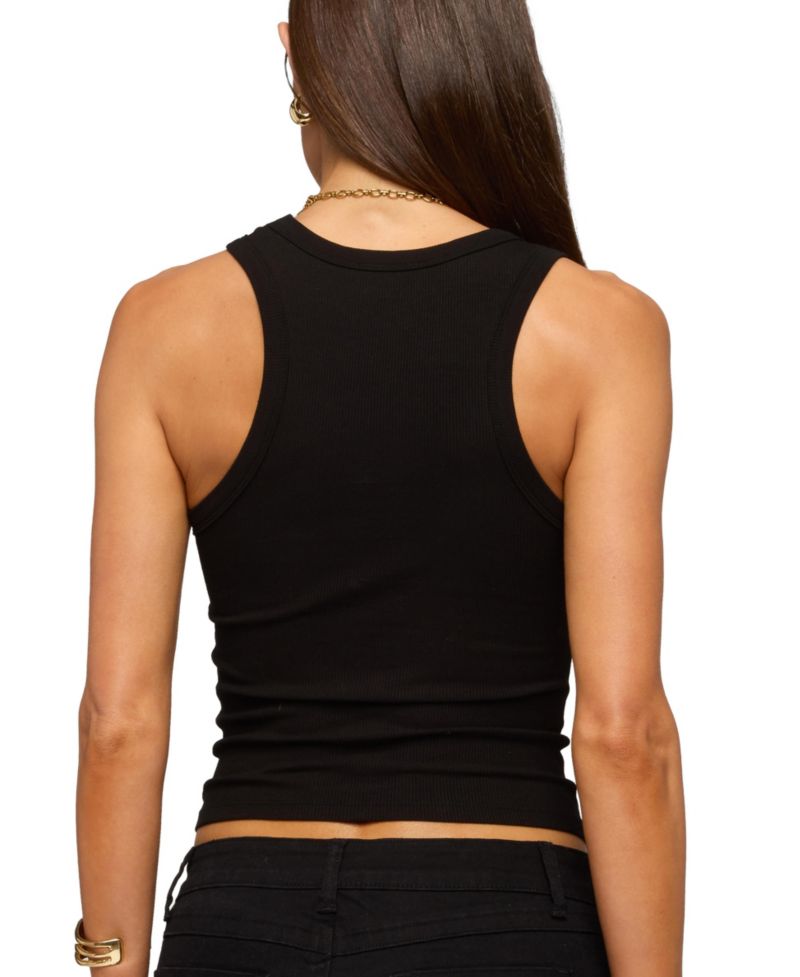 Women's Klyah Metal Pendant Ribbed Tank Top