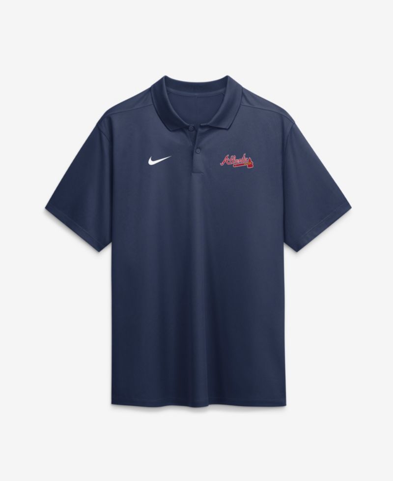 Men's Navy Atlanta Braves Dri-FIT Victory Polo Shirt