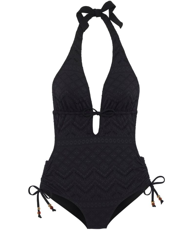 Women's Plunge Crochet Everyday Comfort One-Piece Swimsuit