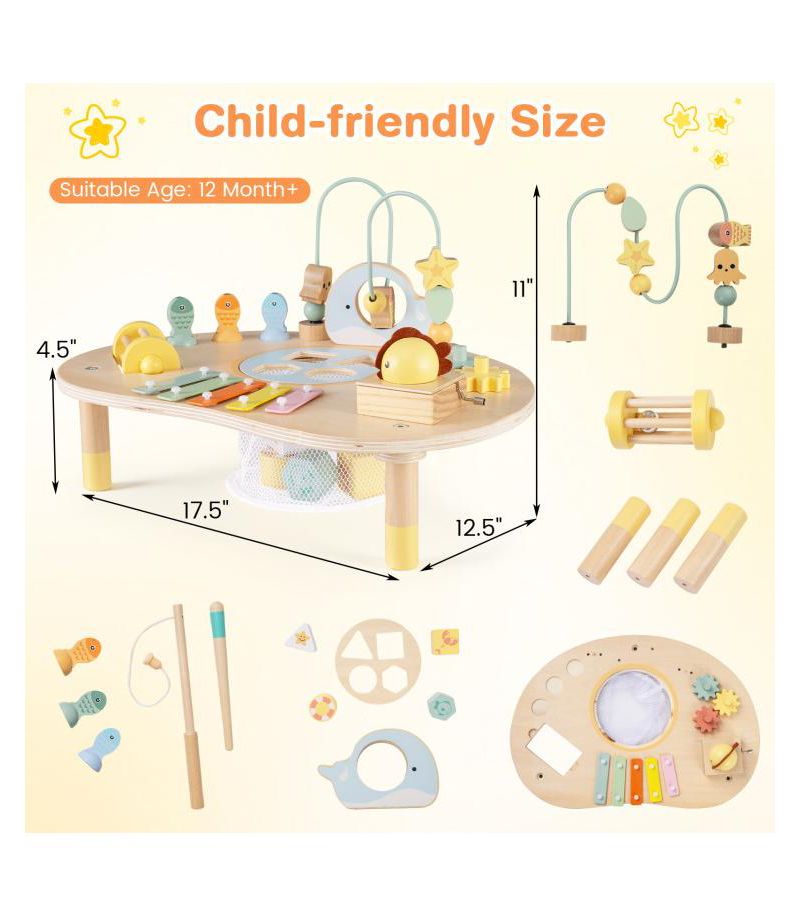 Toddler 7-in-1 Activity Table Montessori Sensory Play