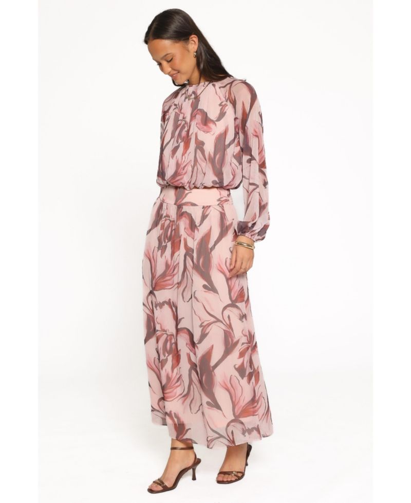 Women's Lorei Floral-Print Long-Sleeve Crewneck Top and Skirt, 2-Piece Set