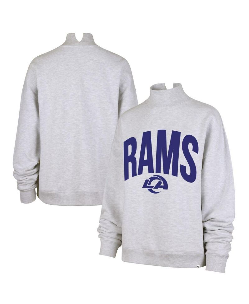 Women's Gray Los Angeles Rams Subtle Muse Mock Neck Sweatshirt