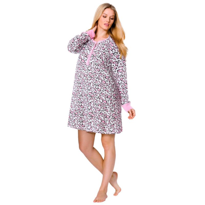 Plus Size Dreams and Co. Thermal Henley Sleepshirt