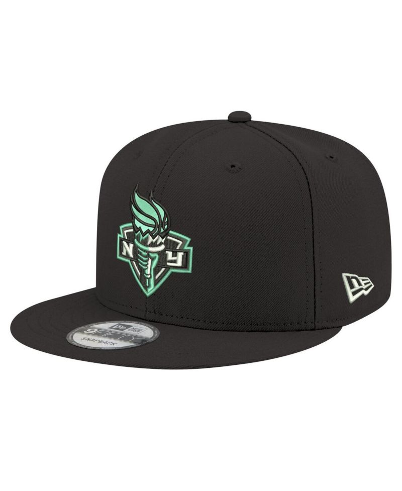 Men's and Women's Black New York Liberty Logo 9FIFTY Snapback Hat
