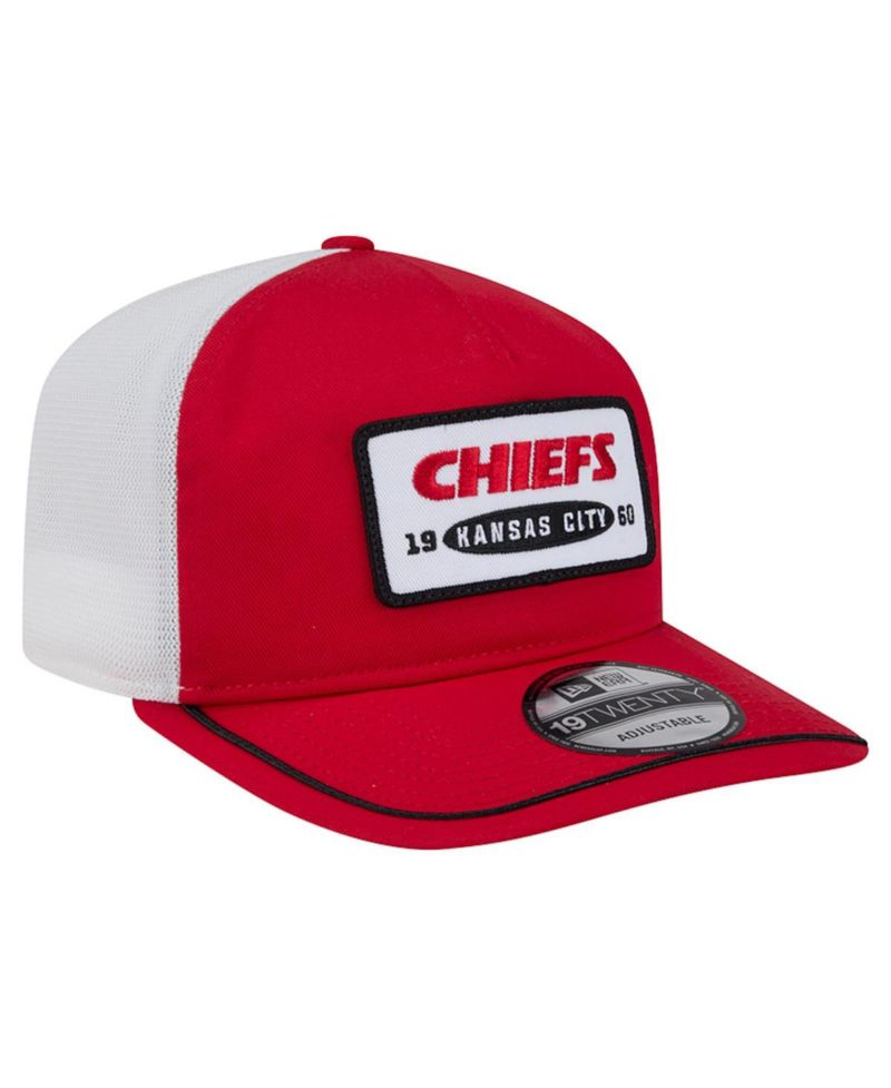 Men's Red/White Kansas City Chiefs Patch 19TWENTY Adjustable Hat