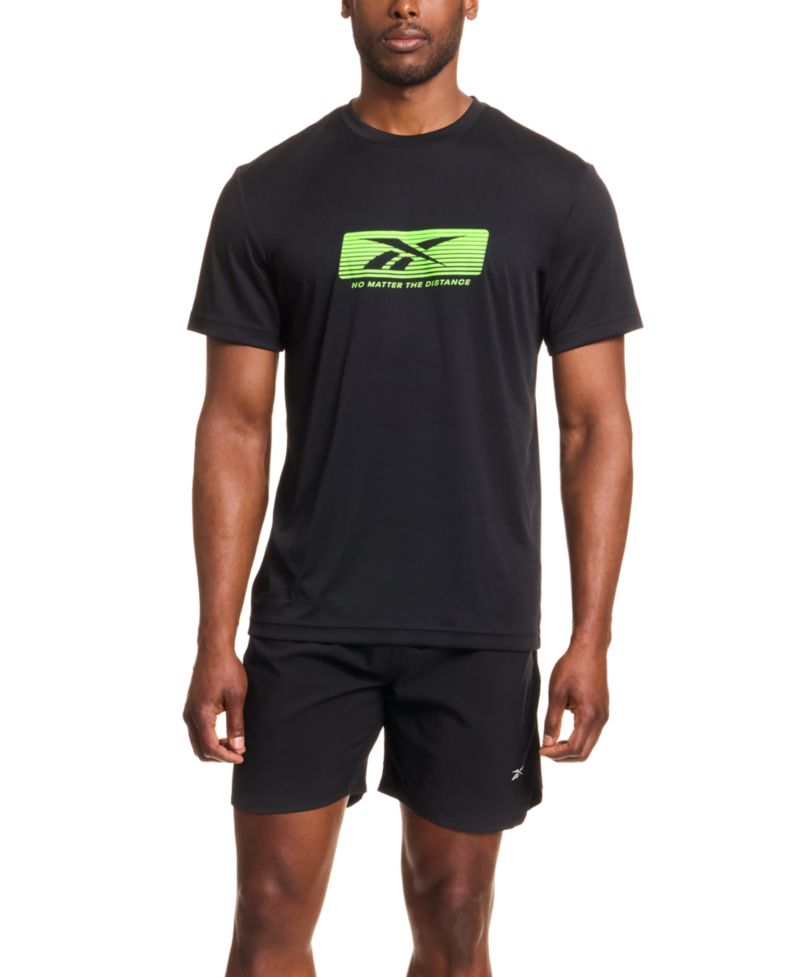 Distance Short Sleeve Crewneck Graphic Running T-Shirt