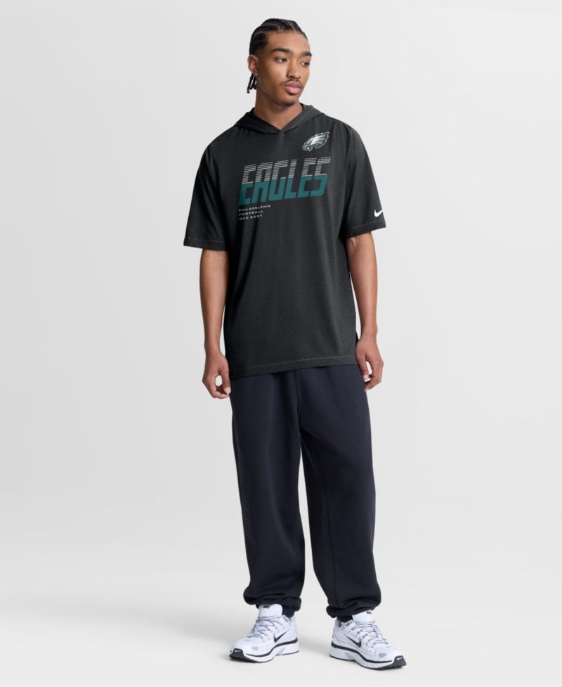 Men's Black Philadelphia Eagles Tri-Blend Hooded T-Shirt