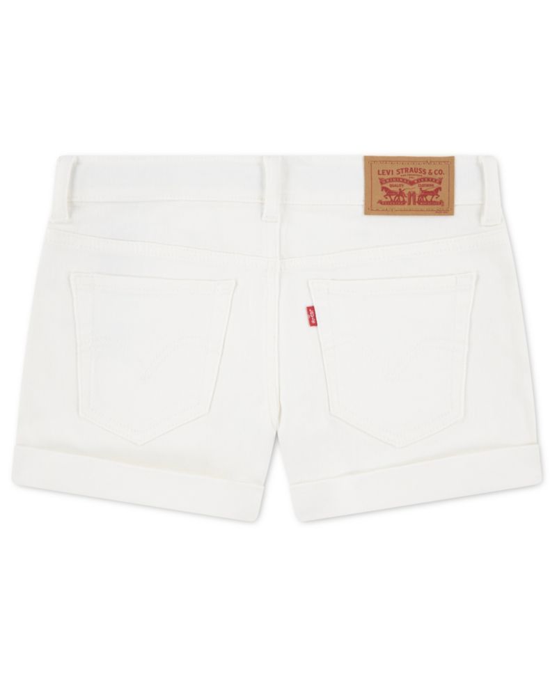 Girls' 7-16 Embroidered High-Rise Crochet Applique Shorts