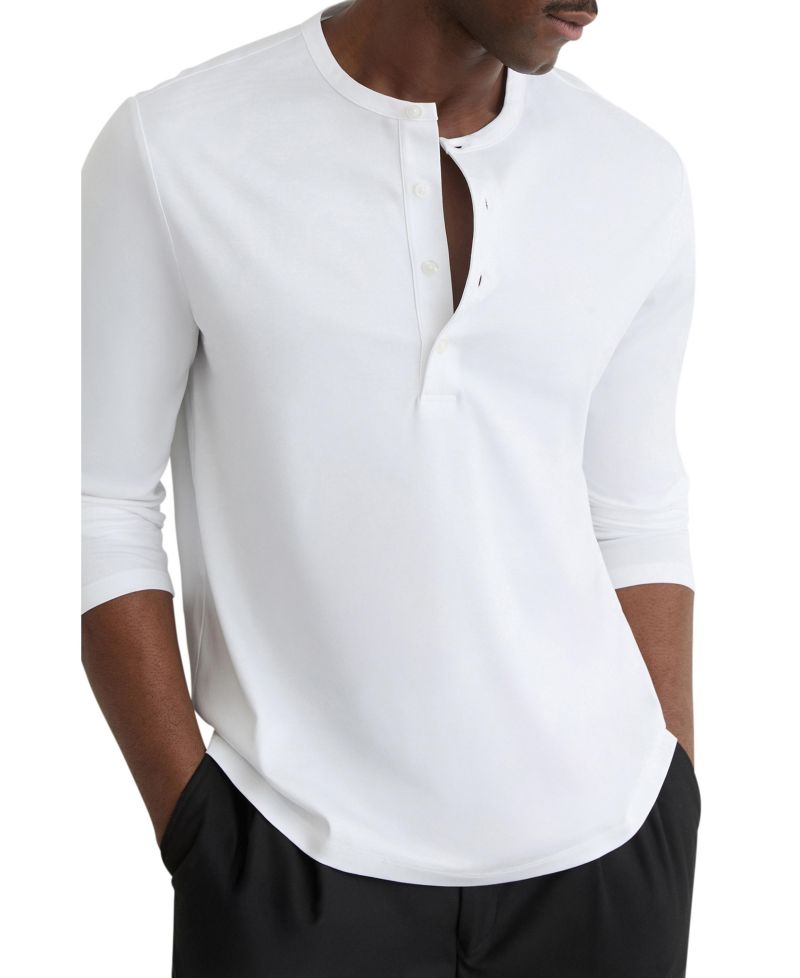 Men's Cameron Airwater-Cotton Henley T-Shirt