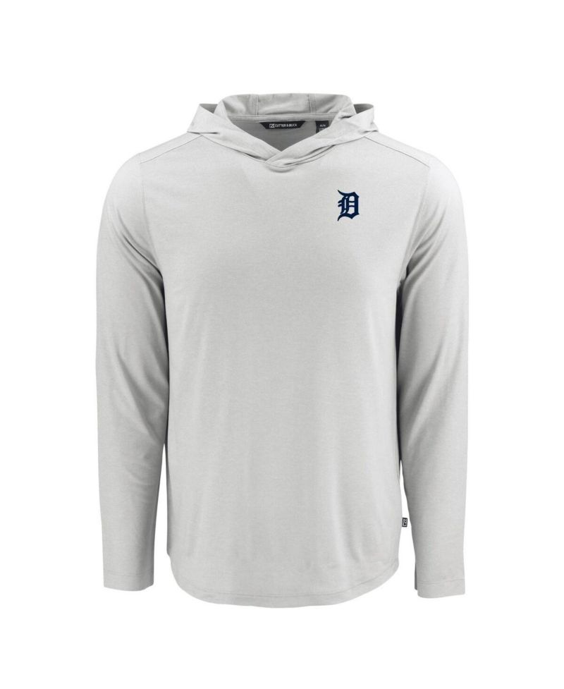 Men's Gray Detroit Tigers Coastline Epic Comfort Eco Hoodie Long Sleeve T-Shirt