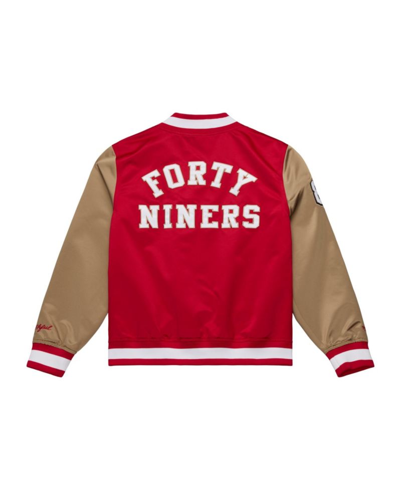 Women's Scarlet/Gold San Francisco 49ers 80th Anniversary Satin Full-Snap Jacket
