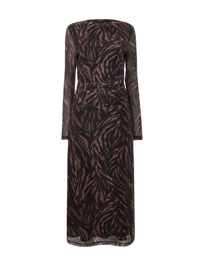 Women's Abstract Zebra Mesh Dress