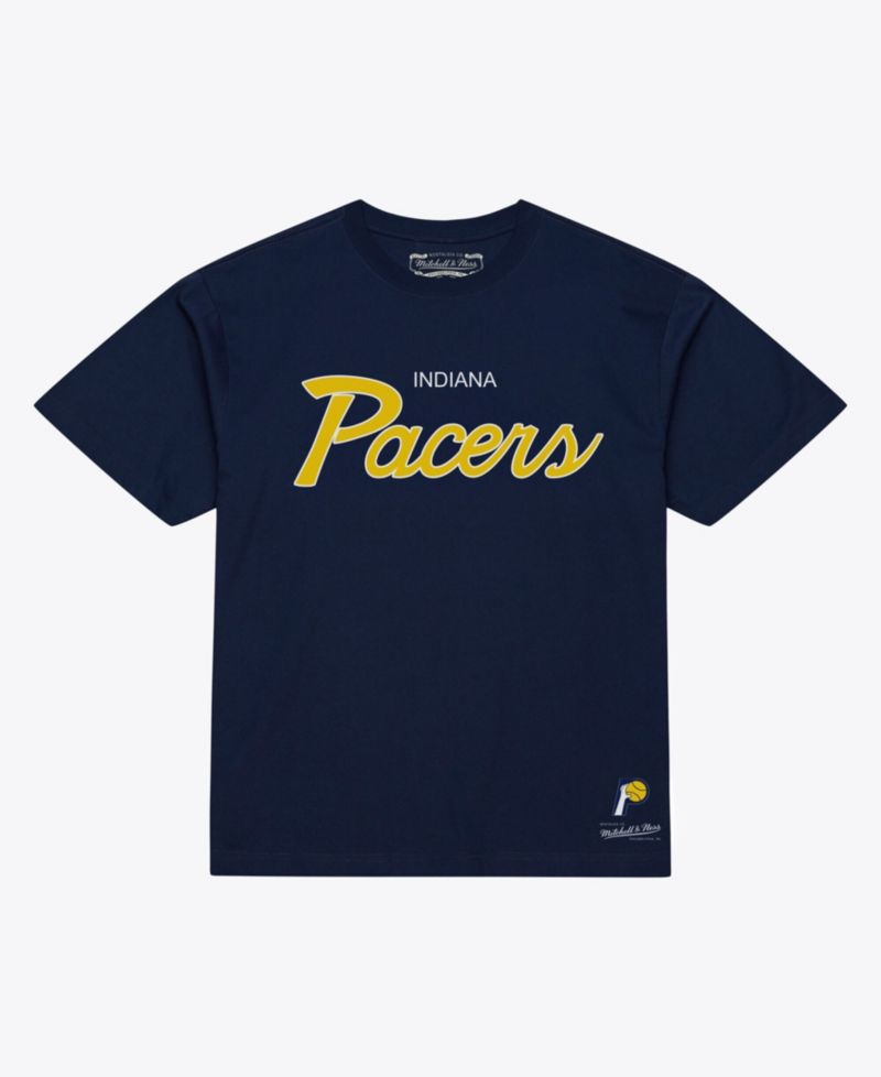 Men's Navy Indiana Pacers Vintage Wordmark T-Shirt