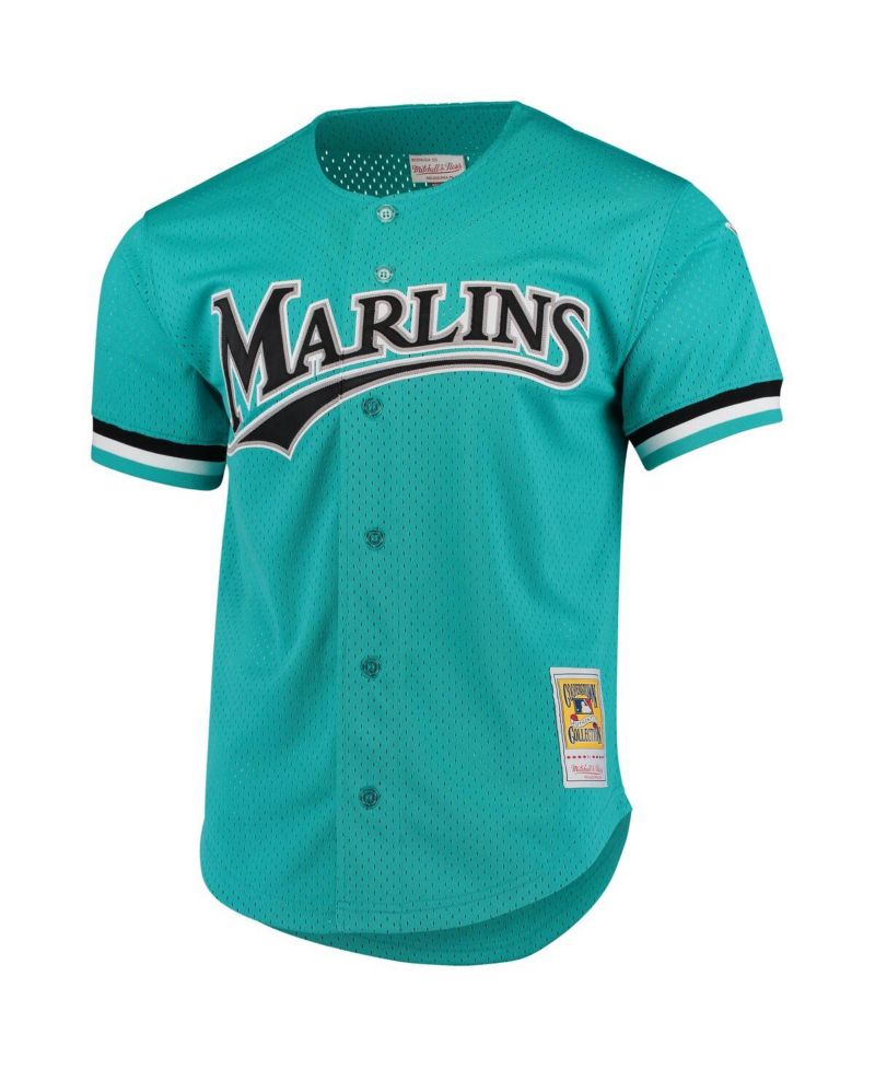 Men's Andre Dawson Teal Florida Marlins Fashion Cooperstown Collection Mesh Batting Practice Jersey