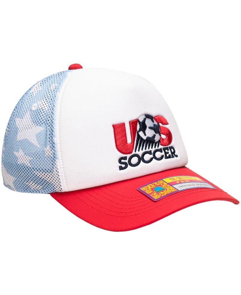 Men's and Women's White USMNT Making History Adjustable Trucker Hat