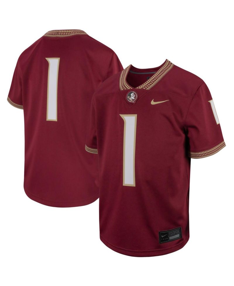 Big Boys #1 Garnet Florida State Seminoles Football Game Jersey