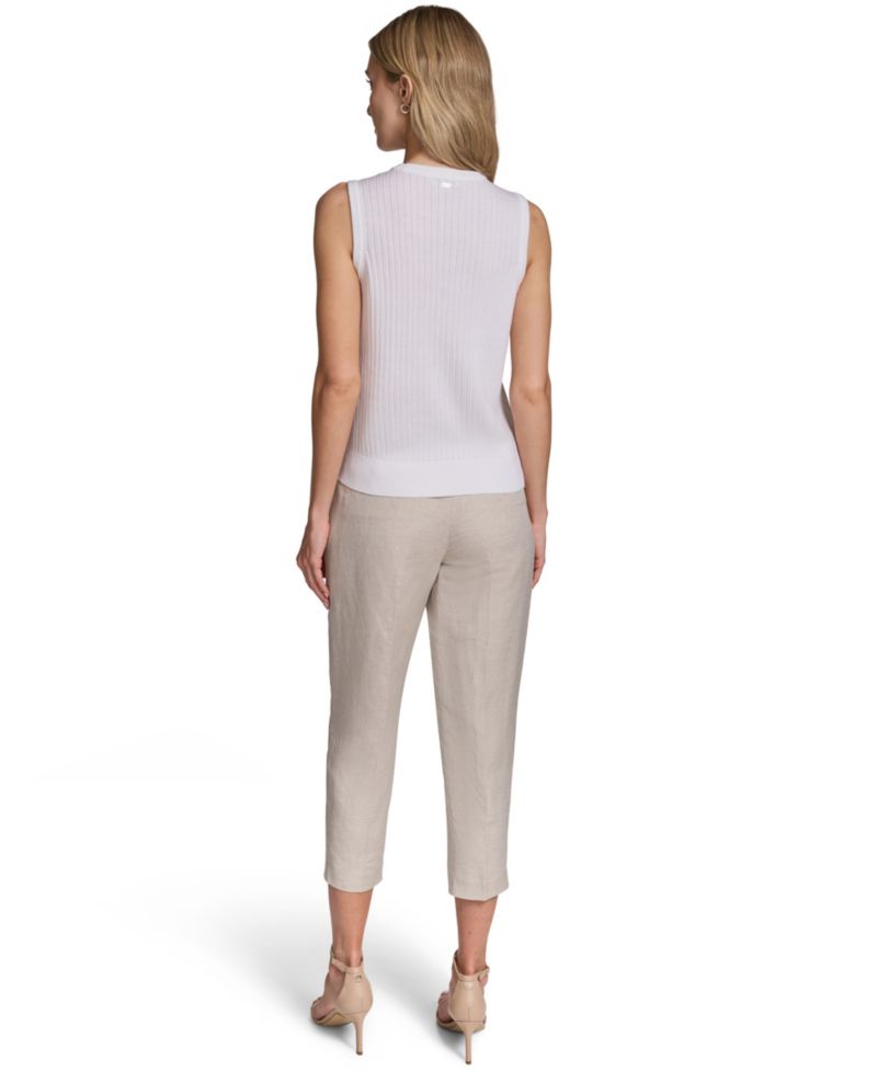 Women's Sleeveless Crewneck Knit Sweater