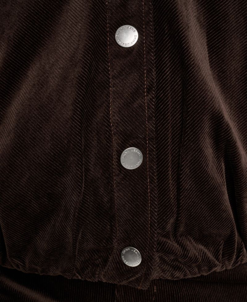 Petite Bubble-Hem Corduroy Jacket