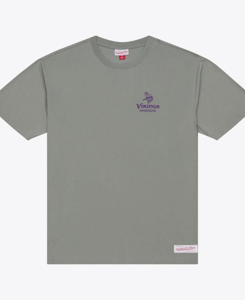 Men's Gray Minnesota Vikings Core Essentials Micro Logo T-Shirt