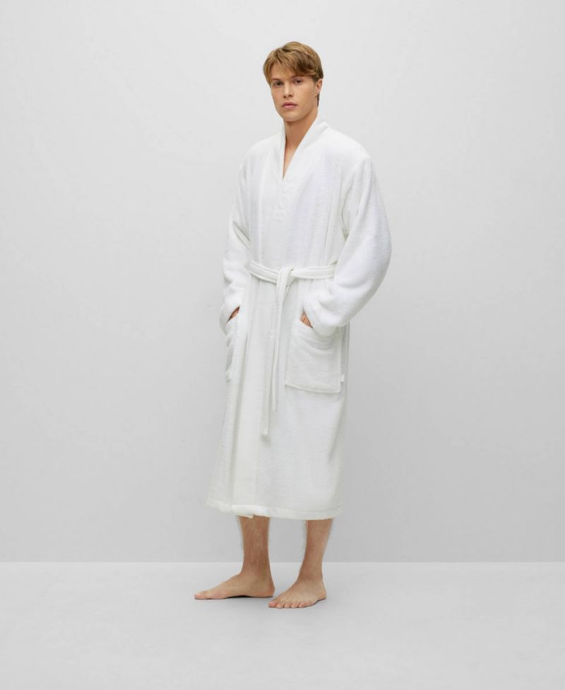 Plain Kimono Cotton Men's Bathrobe