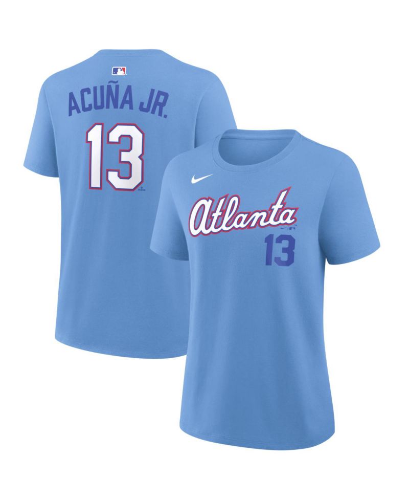 Women's Ronald Acu&ntilde;a Jr. Light Blue Atlanta Braves 2026 City Connect Name & Number T-Shirt