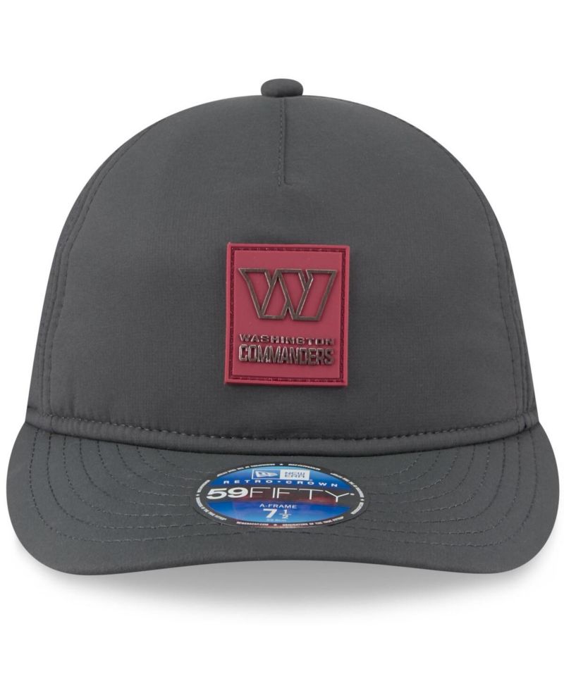 Men's Charcoal Washington Commanders 2025 Sideline Cold Weather Retro Crown 59FIFTY Fitted Hat