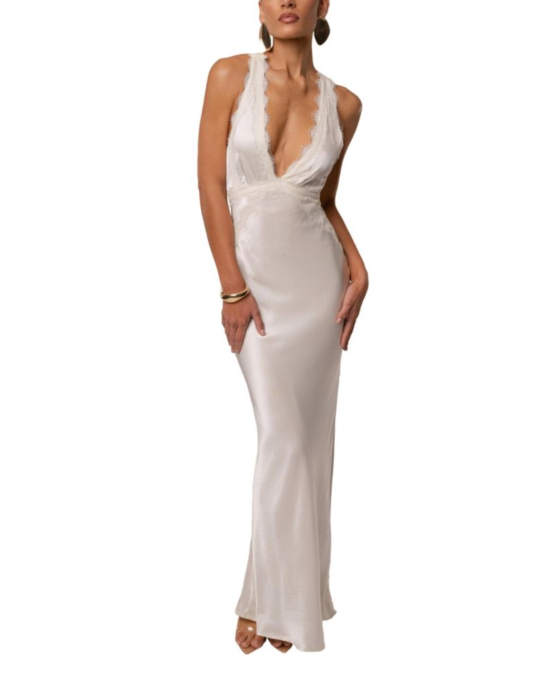 Women's Satin Evenings Maxi Dress