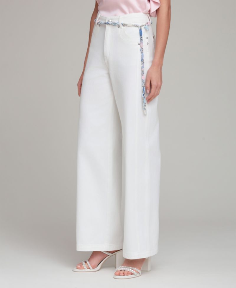 Women's Mid-Rise Wide-Leg Cotton Jeans